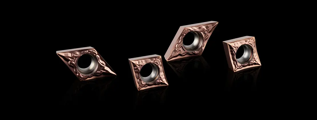 Palbit -FSF turning inserts in CCGT, DCGT and VCGT formats for stainless steel and HRSA