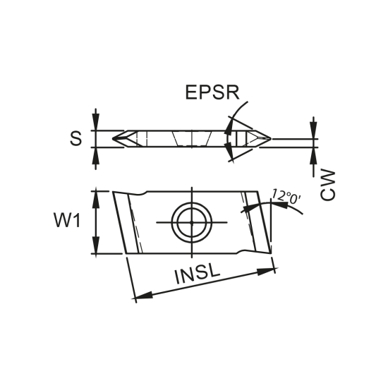 INSERT SAL100H012R60-PT PH7920 - DRW