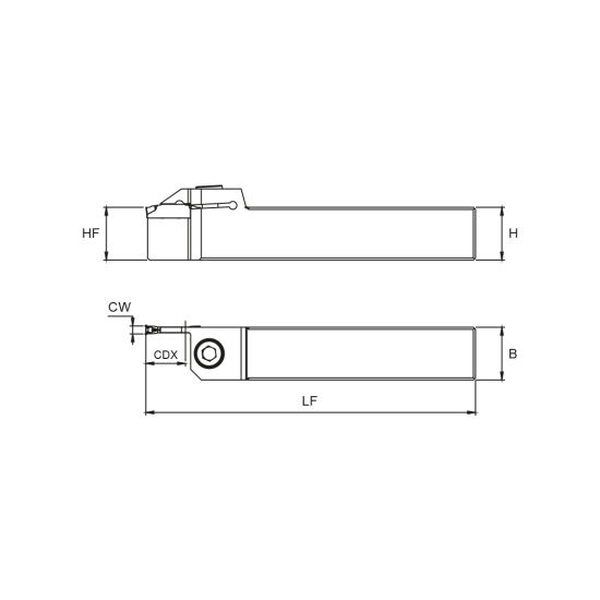 TOOLHOLDER MGLC-150 020 25.25.C.1 - DRW