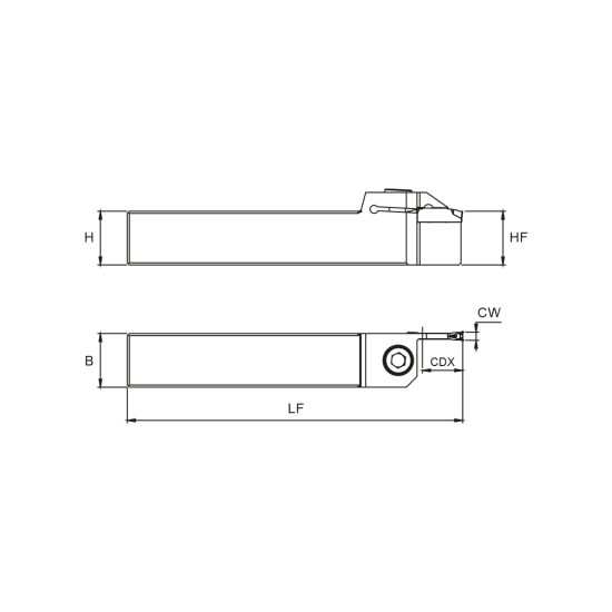 TOOLHOLDER MGRC-150 012 25.25.D.1 - DRW