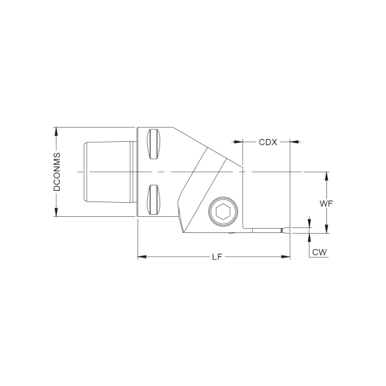 TOOLHOLDER PSC63-MGLC 025 45075 E.1-A - DRW