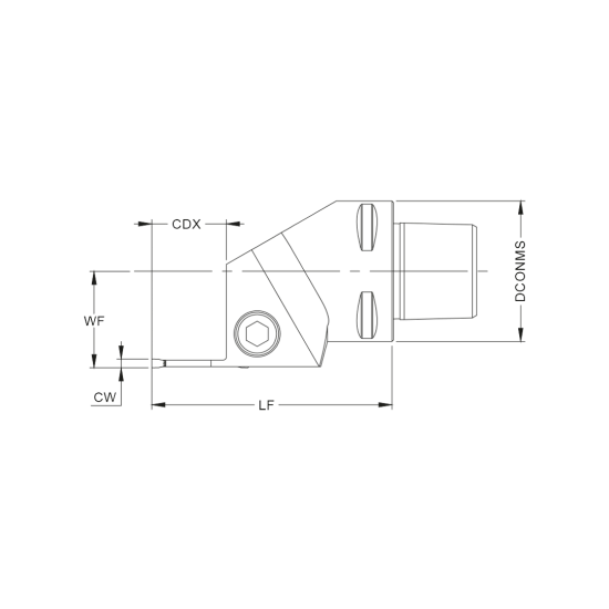 TOOLHOLDER PSC63-MGRC 025 45075 E.1-A - DRW