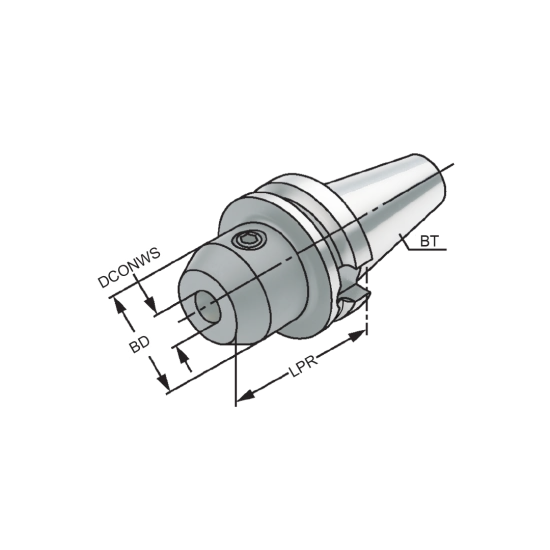 WELDON CHUCK BT50-HB18-080-B - DRW
