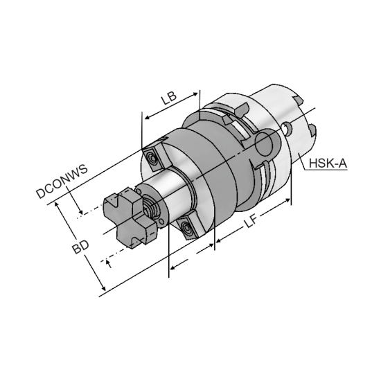 SHELL MILL CHUCK HSKA63-AB40-060 - DRW
