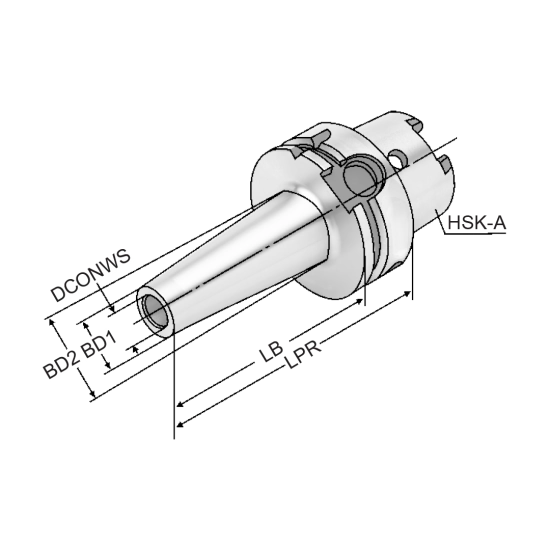 THREADED CHUCK HSKA63-TM10-076 - DRW