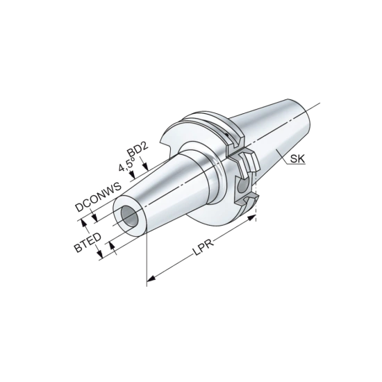 SHRINK FIT CHUCK SK50-SH08-080-B - DRW