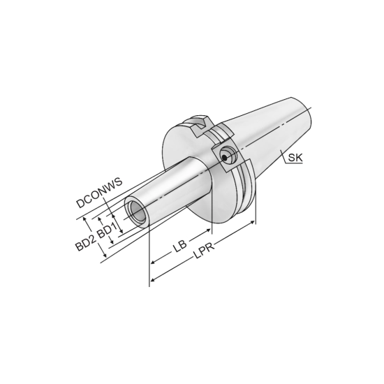 THREADED CHUCK SK50-TM10-069-B - DRW