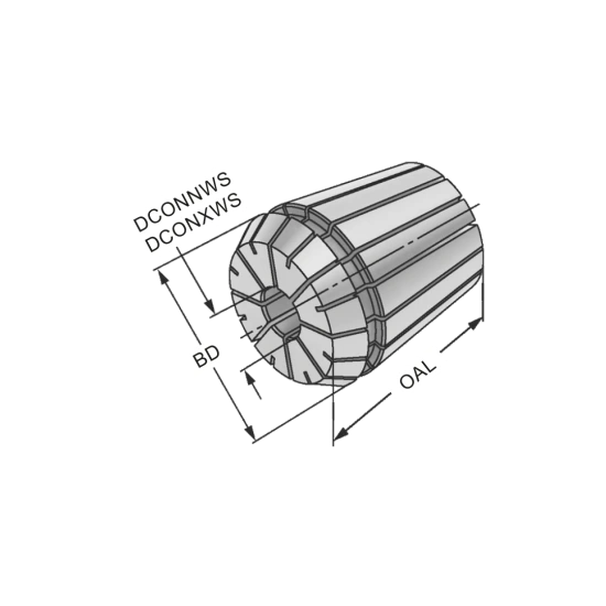 CHUCK COLLET ER25 Ø8-9 UP - DRW