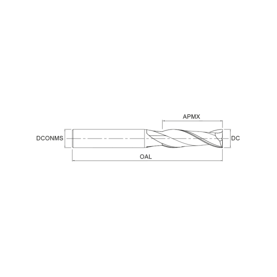 SC ENDMILL HF30GS 2 160 32-W PHP920 - DRW