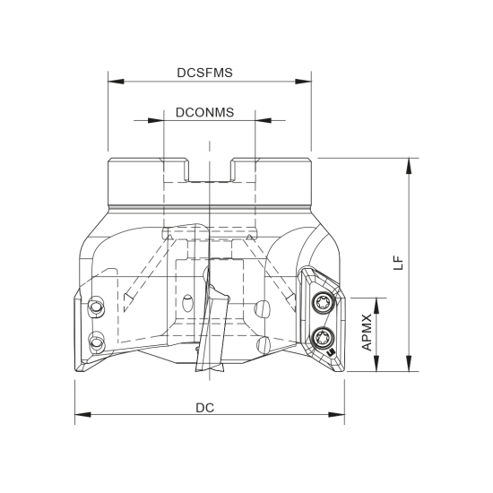 MILLING TOOL 050A77090-03-07-022050-A - DRW