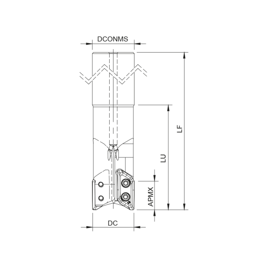 MILLING TOOL 040E77090-02-06-040170-A - DRW