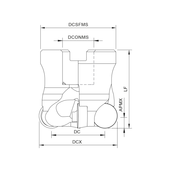 MILLING TOOL 050B44290-05-05-022040 - DRW