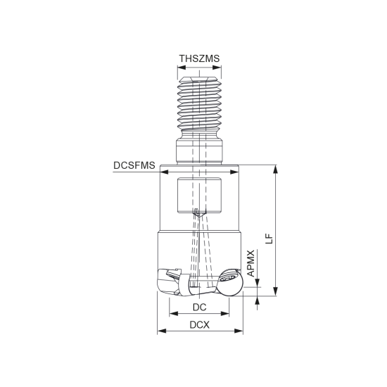 MILLING TOOL 016R44090-02-04-M08023 - DRW
