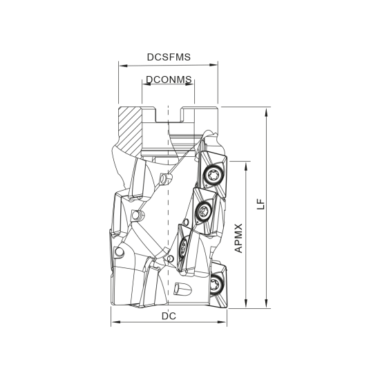 MILLING TOOL 050A20290-03-08-022085-063-12 - DRW
