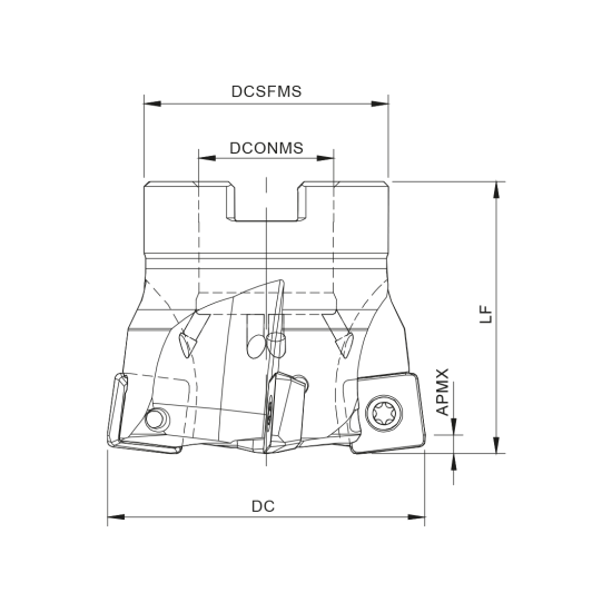 MILLING TOOL 040A06410-05-02-016040 - DRW