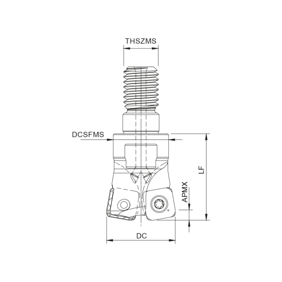 MILLING TOOL 042R06410-05-02-M16035 - DRW