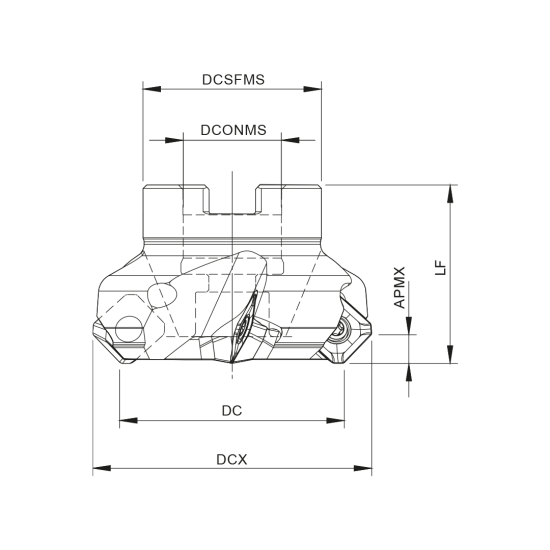 MILLING TOOL 125A09945-08-21-U040063 - DRW