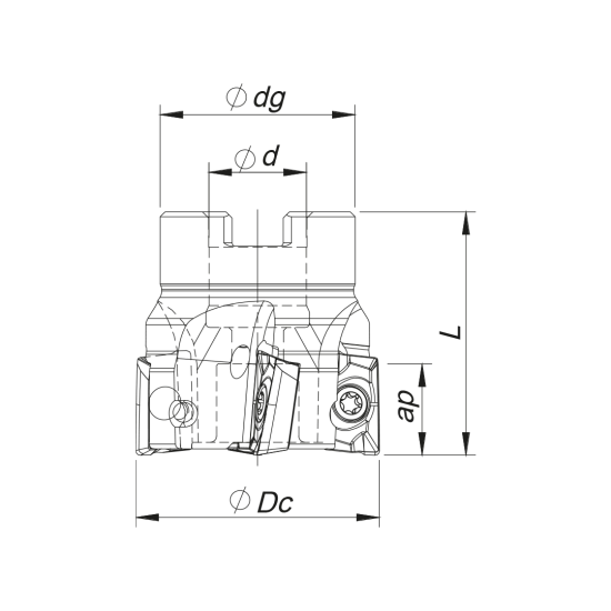 MILLING TOOL 040A17090-06-09-022040 - DRW