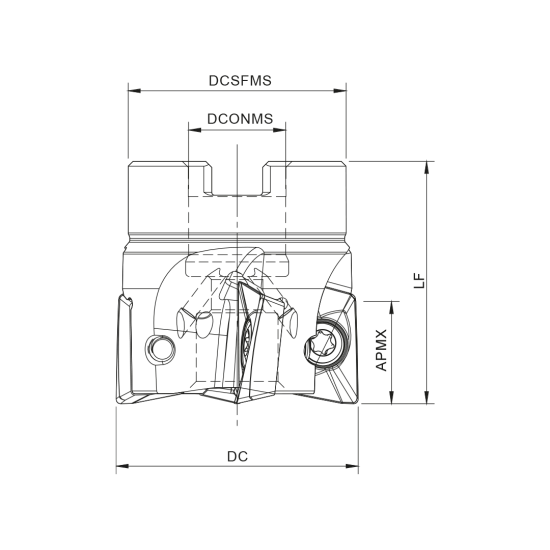 MILLING TOOL 050A20290-05-08-022040 - DRW