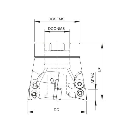 MILLING TOOL 080C40595-07-07-027050 - DRW