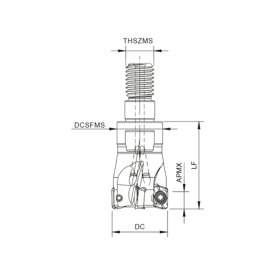 MILLING TOOL 013R20090-03-04-M06020 - DRW