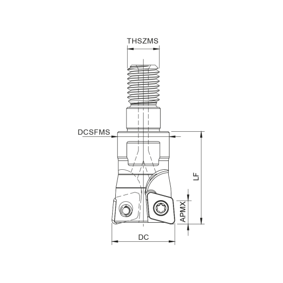 MILLING TOOL 025R40595-02-07-M12035 - DRW