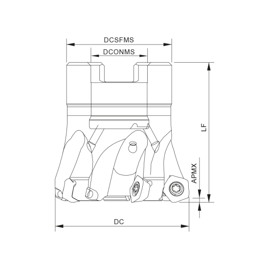MILLING TOOL 066A06320-07-14-027050 - DRW