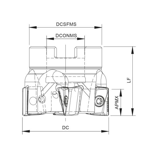 MILLING TOOL 080A17590-10-06-027050 - DRW