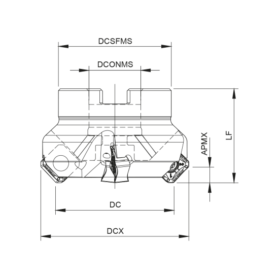 MILLING TOOL 050A90945-06-06-022040 - DRW