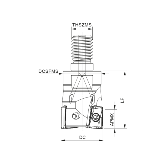 MILLING TOOL 032R17590-03-06-M16043 - DRW