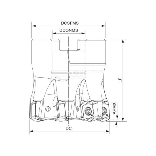 MILLING TOOL 050A16420-04-07-022045 - DRW