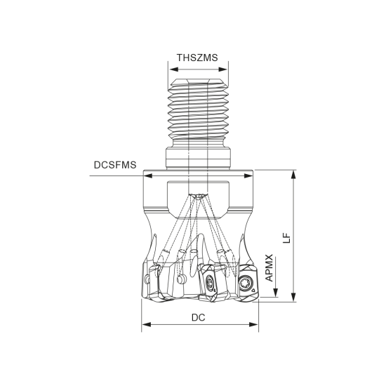 MILLING TOOL 040R16320-05-07-M16045 - DRW