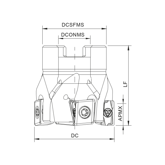 MILLING TOOL 063A90090-10-04-022040 - DRW