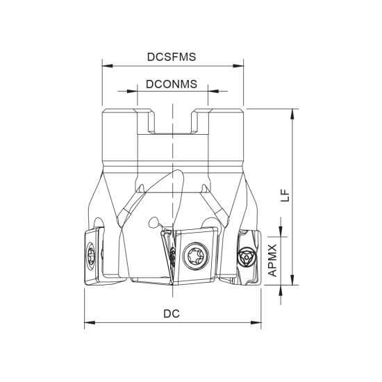 MILLING TOOL 040A90190-04-04-016040 - DRW