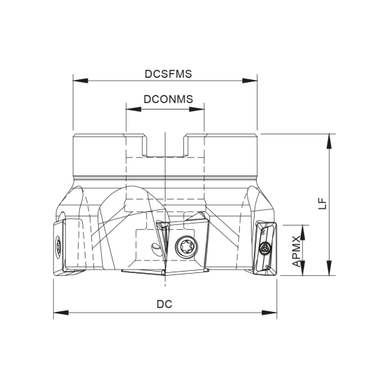 MILLING TOOL 063A90390-05-05-022040 - DRW