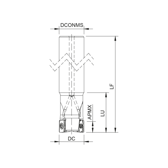 MILLING TOOL 025E90090-03-04-025200 - DRW