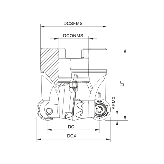 MILLING TOOL 042A34190-06-05-016040 - DRW