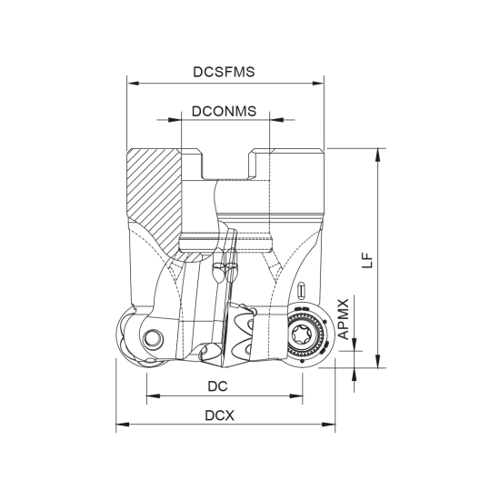 MILLING TOOL 050A34290-05-05-022040 - DRW