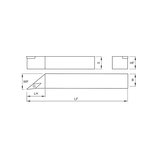 TOOLHOLDER SVJC R 0808 M11 - DRW