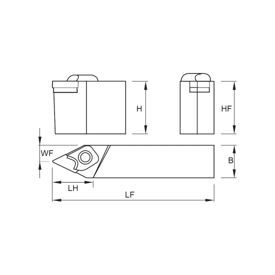 TOOLHOLDER CKNN R 5032 S16 - DRW