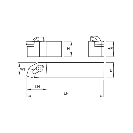 TOOLHOLDER CSBP L 4040 S19 - DRW