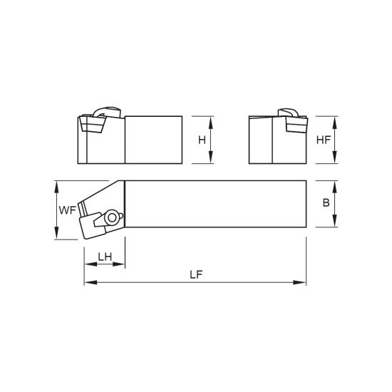 TOOLHOLDER CSKP L 4040 S19 - DRW