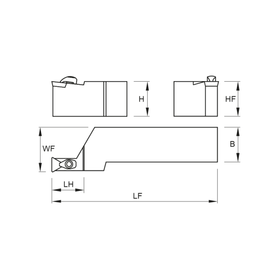 TOOLHOLDER CTCP R 1212 F11 - DRW