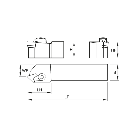 TOOLHOLDER CTDP L 3232 P22 - DRW