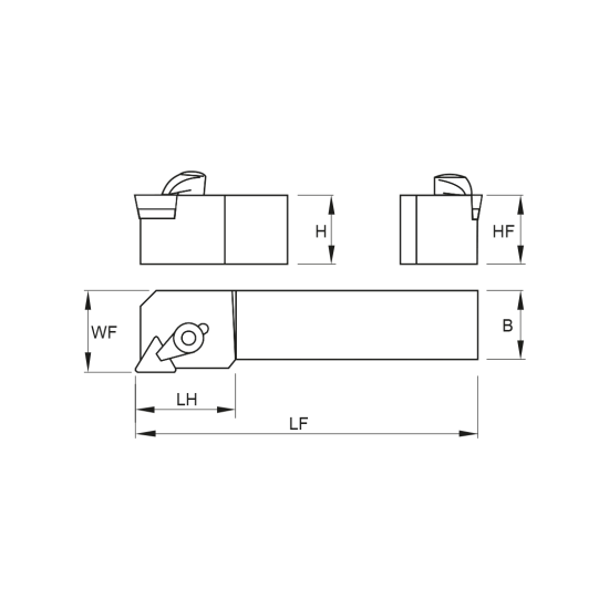 TOOLHOLDER CTGP R 1010 E11 - DRW