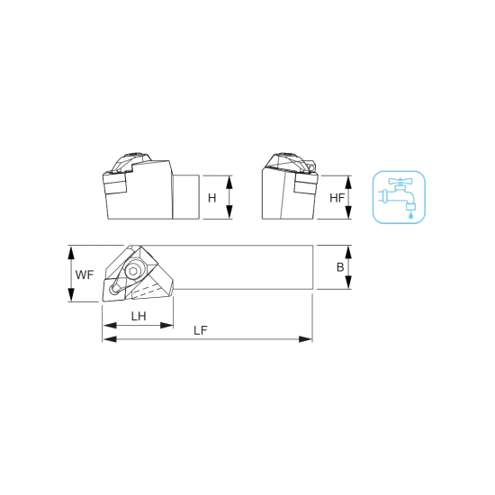 TOOLHOLDER DCLN L 3232 P12-A - DRW