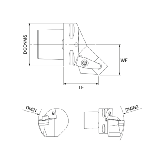 TOOLHOLDER PSC32-DSSNL22040-12 - DRW