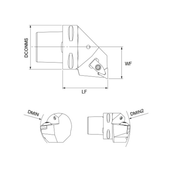 TOOLHOLDER PSC32-DTFNR22040-16 - DRW