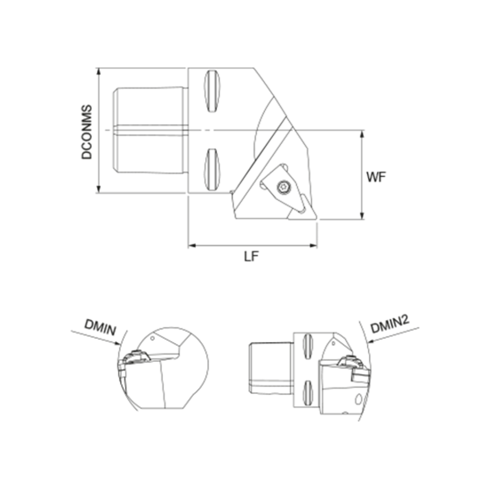 TOOLHOLDER PSC63-DTGNL45065-22 - DRW