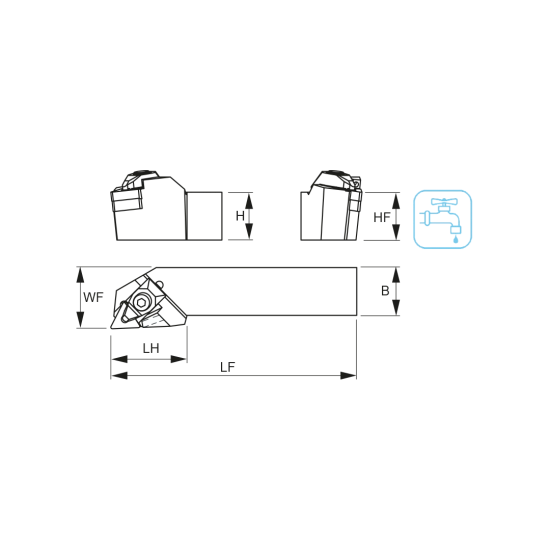 TOOLHOLDER DTJN L 2020 K16-A - DRW